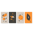 abstract trendy minimal nature objects set vector image vector image