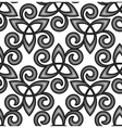 black and white celtic triskels seamless vector image vector image