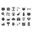 cute cat related icon such as litter box vector image