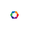 logos symbols icons creative hexagons vector image