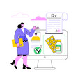online prescription system abstract concept vector image vector image
