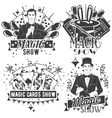 set of magic show labels in vintage style vector image vector image