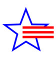 american star symbol and red stripes vector image
