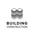 company building logo template vector image