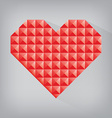 red retro heart triangle abstract love valentine vector image