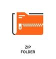 zip folder icon vector image vector image