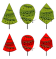 decorative tree set vector image