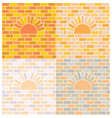 oven and brick wall vector image