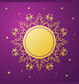 festive template snowflake frame for new year vector image