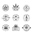 set of medical marijuana logos cannabis badges vector image vector image