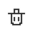 trash can pixelated ui icon vector image