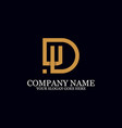 letter dv monogram logo inspiration great vector image