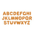 alphabet of gingerbread cookies with sugar glaze vector image