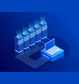 big data storage and cloud computing technology vector image