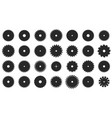 circular saw rotary blades machine cut teeth vector image