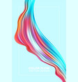 modern colorful flow poster wave liquid shape vector image vector image
