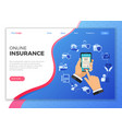 online insurance services concept vector image vector image