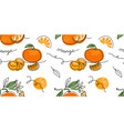 orange mandarin citrus pattern one vector image