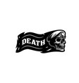 skull in a military beret vector image vector image