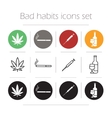 Good And Bad Habits Poster Royalty Free Vector Image