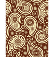 brown paisley background vector image