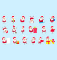 collection santa clauses christmas cheerful happy vector image vector image