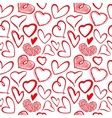 love heart seamless pattern vector image vector image