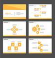 yellow gold presentation templates infographic set vector image