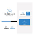 brain home logo design and business card vector image