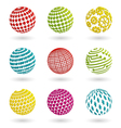 color planet icons vector image