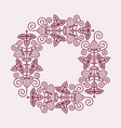 decorative frame in thin line style vector image