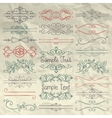 hand drawn dividers frames swirls on crumpled vector image vector image