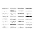 set waving vibration and pulsing lines vector image vector image