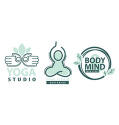 Lettering mind body spirit Royalty Free Vector Image