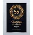 55 years anniversary invitation card template vector image vector image