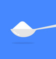 cartoon spoon with salt or sugar vector image vector image