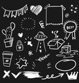 hand drawn set elements for concept design vector image