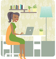 lady working from home vector image vector image