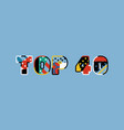 top 40 concept word art vector image vector image