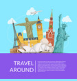 world sights background with place for text vector image