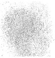 black grainy texture isolated on white background vector image