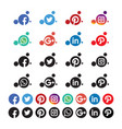 bubble rounded social media icon vector image