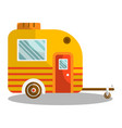camper trail of bus van vector image