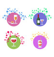 cocktails alcohol beverages set vector image