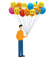 emotions and moods vector image vector image