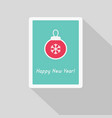 greeting card with christmas ball vector image vector image