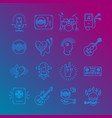 music icons rock symbols monochrome vector image