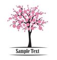 japanese cherry tree blooming vector image