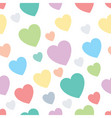 lovely hearts seamless design pattern vector image