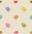 seamless pattern easter eggs vector image